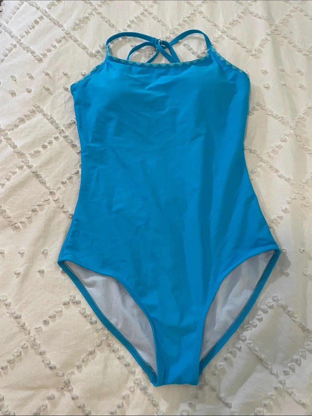 Girls' Blue One-Piece Swimsuit - Classic Crossback 11-12 year brand new